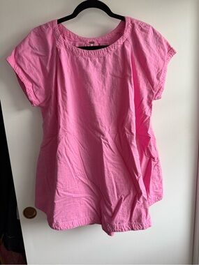 Free People Bubblegum Pink Cotton Short Sleeve Tunic